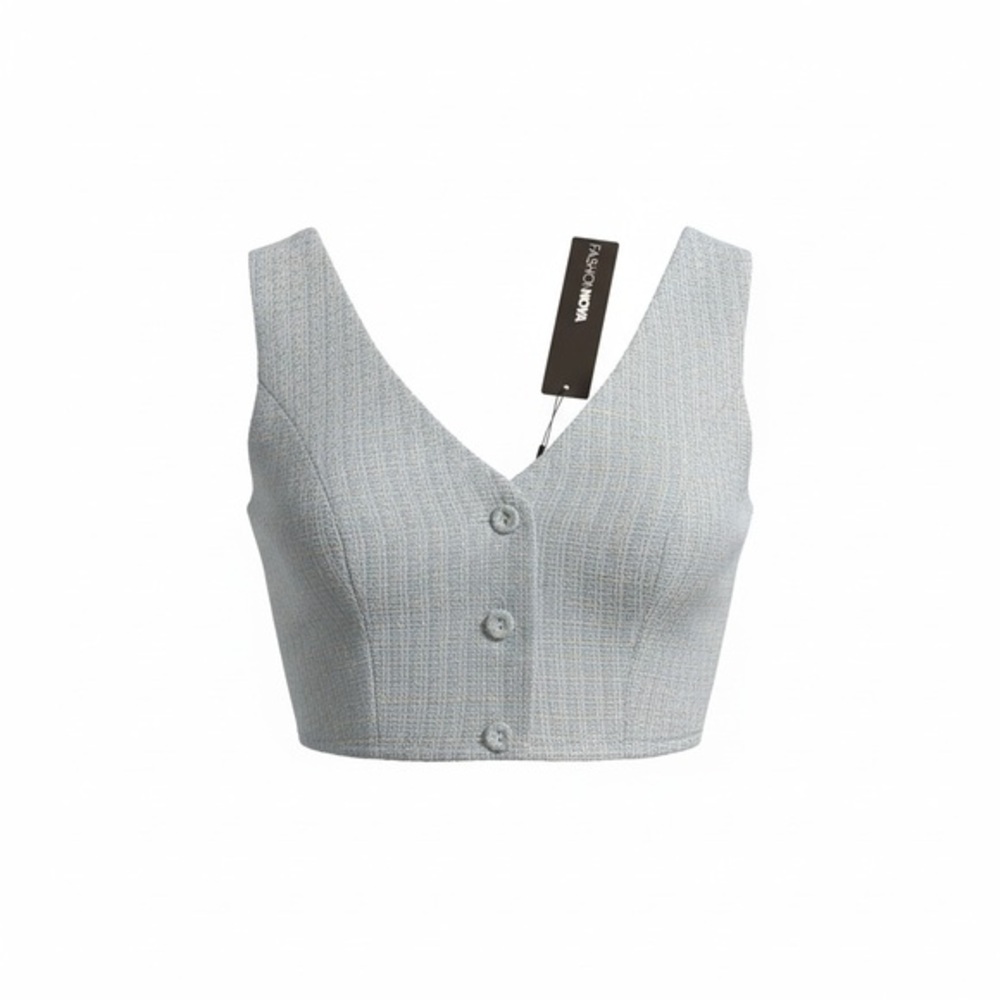 Fashion Nova- Like A Lady Top - Blue/combo